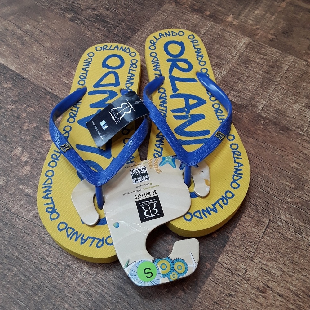 Flip flop  yellow blue New Robin Ruth "Orlando " size S